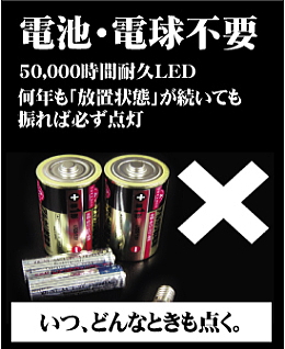 電池電球不要