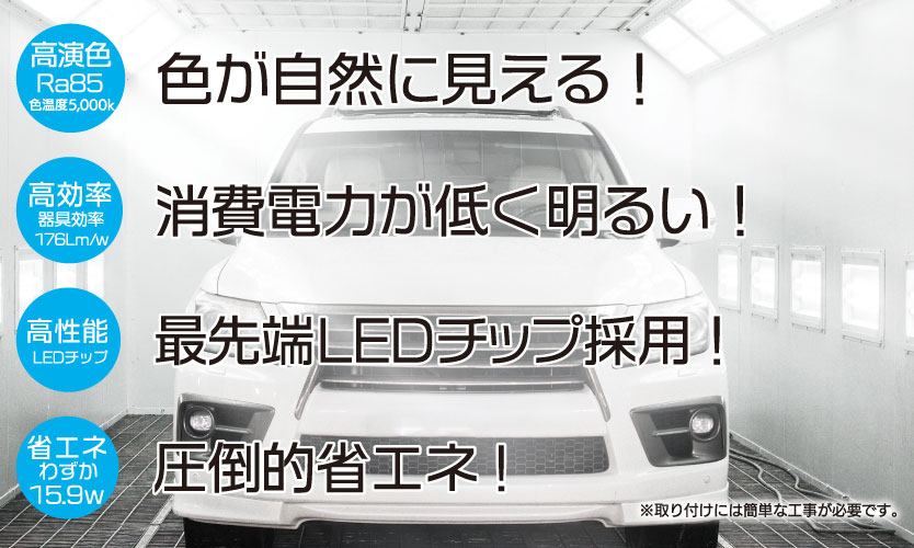 塗装ブース内バナー