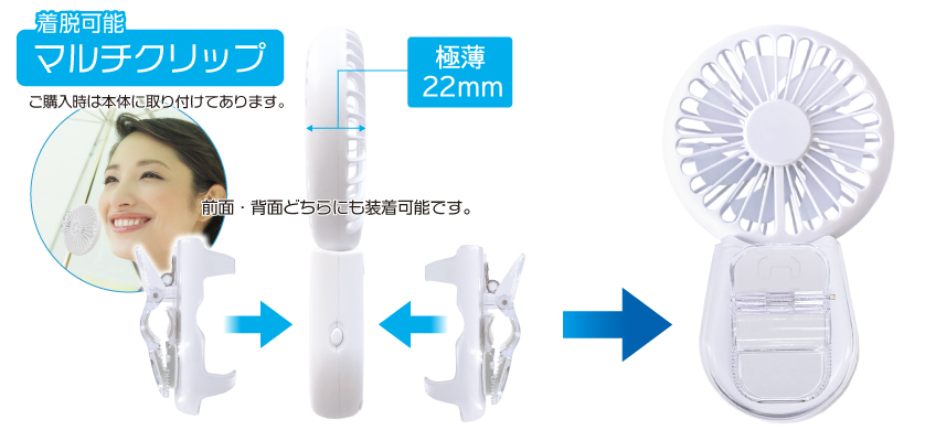 着脱可能マルチクリップ図解